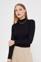 Turtleneck Long Sleeve Badi Viscose Stretch Fabric Body 123 Black - 3