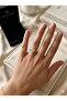 3S Heart Cut Halo Stone Gold Twisted Steel Ring