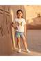 Girls White Embellished T-Shirt - 5
