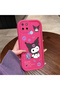 Realme C21Y Compatible Silicone Shockproof Rose Red Phone Case Kuromi Pattern - 5
