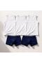 Men's Luxury Underwear Set 3 White Undershirts 2 Boxers Groom's Package