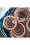 Antique Copper Tray Set - 6