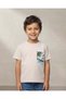 Boys Beige Acid Wash Oversized Short Sleeve T Shirt