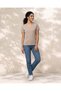 Women Grey Short Sleeve V-Neck T-Shirt - 2