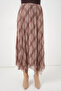 Women's Asymmetrical Cut Chiffon Skirt 8056 - Mink - 2