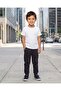 Boys Black Cut And Sew Track Pants - 5