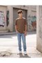 Senior Boys Brown Textured T-Shirt - 5