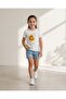 Girls White Printed T-Shirt - 2