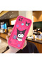 Realme C21 Compatible Silicone Shockproof Rose Red Phone Case Kuromi Pattern