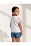 Girls White Placement Patches Slub Jersey T Shirt - 2
