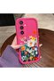 Samsung Galaxy S23 Fe Compatible Silicone Shockproof Rose Red Phone Case Flower Pattern - 5