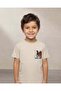 Boys Beige Chenille Embroidery T Shirt