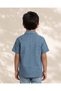 Boys Blue Collar Embroidery Short Sleeve Shirt - 3