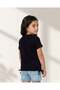 Girls Black Printed T-Shirt - 3