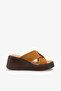 Rubi Women's Genuine Leather Filling Slipper - Tan Suede