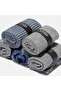 Stitch-Free Bamboo Socks Jacquard Gray Patterned Colors Men's Socks Boxed 5 Pairs Premium Long Socks Mix - 3