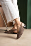 Flavia Genuine Leather Laser Cut Patterned Slingback Women's Sandals Ballet Flats - 6