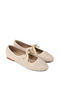 Women's Beige Lace Detail Ballet Flats - 4