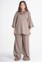 Girl's Colorful Oysho Fabric Relaxed Fit Home Set – Oversized T-Shirt and Wide-Leg Pants Set