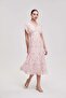 Short-sleeve printed midi dress - 4