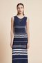 فستان طويل مخطط بدون أكمام - 5