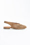 Flavia Genuine Leather Laser Cut Patterned Slingback Women's Sandals Ballet Flats - 4