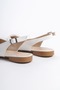 White Buckled Stone Detailed Women's Ballet Flats - 5