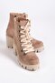 Ten Suede Lace-Up Zippered Women's Heeled Boots - 5