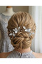 Pearl Buckle-Bride Double Hairpin-Blue Bridal Hairpin-Wedding-Engagement - 4