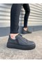 Black (Black Sole) Men's Casual Shoes with Lace Detail - 3