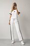 Women's Short Sleeve Crew Neck Viscose Two Thread Blouse and Pants Double Set - 3