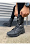 Black Lace-Up Men's Boots