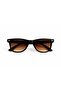 Women's Brown Frame Sunglasses – Modern Retro Gradient Glass Uv400 Protection - 2