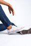 White Linen Lace-Up Men's Sneakers