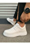 White Lace-Up Men's Casual Shoes