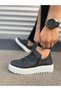 Black (White Sole) Men's Casual Shoes with Lace Detail