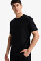 Cotton Regular Fit Crew Neck Pique Short Sleeve T-Shirt F9675Ax26Sp - 3