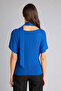 Slim Fit Boat Neck Shawl Detailed T-Shirt H4063Ax26Sp - 5