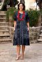 Duman Color Batik Print Skirts Ruffled Summer Combed Cotton Dress with Cotton Pieces - 2
