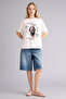100% Cotton Oversized Printed T-Shirt G9624Ax26Sm - 2