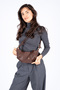 Women's Shoulder Bag Suede and Leather Bag . Small Size Bag - 2