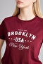 26Y801002390 Claret Red Women's T-Shirt H1409Ax/Br115 - 4