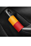 Car Door Handle Cover Yellow-Red – Faux Leather Vehicle Interior Handle Protector (2 Pieces) - 4