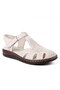 2360 Genuine Leather Daily Women's Sandals-Cream