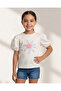 Girls White Crochet And Sequins Embellished Jersey Top