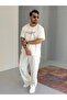 Laser Cut Tshirt - Seam Detail Tracksuit Men's 2-Piece Set