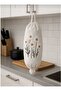 Punch Flower D Patterned Embroidered Kitchen Apron Punch Embroidered Bag Holder 2-Piece Kitchen Set - 2