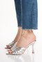 Women's Stylish Stone Buckled Stiletto Heel U Slippers - 5