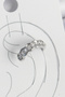 Brass Silver Color Zircon Stone Cartilage Model Women's Earrings