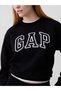 Kadın Siyah Logo Sweatshirt - 3